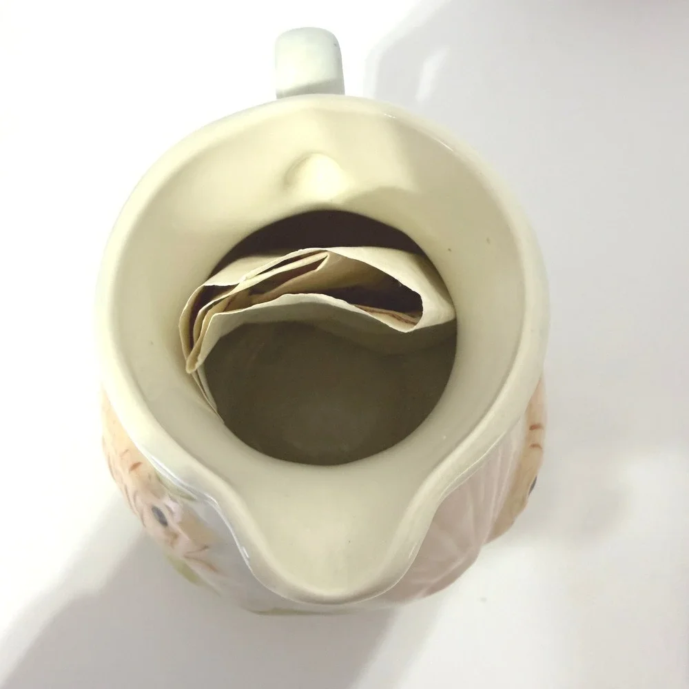 Shorter & Son Staffordshire England Hand Painted Fish Jug Ceramic Pitcher COA